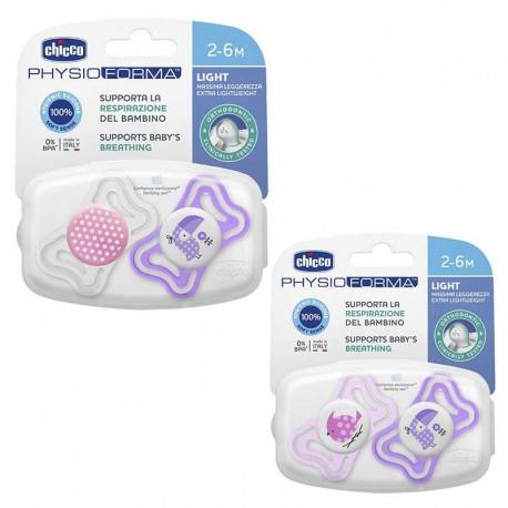پستانک ارتودنسی دخترانه چیکو 2 تا 6 ماه مدل فیزیوفرما Chicco